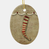 landelijke kerstsok ornament (Achterkant)