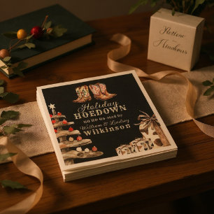 Landelijke Kerstvakantie Hoedown Papieren Servette Servet