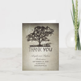 landelijke kerstverlichting boom bedankkaarten bedankkaart