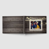 Landelijke kerstverlichting hout buitenlandelijke  gastenboek (Volledig)