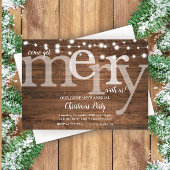 Landelijke kerstverlichting Zakelijk kerstfeest Aankondiging