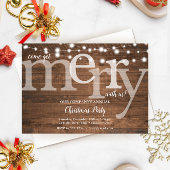 Landelijke kerstverlichting Zakelijk kerstfeest Aankondiging