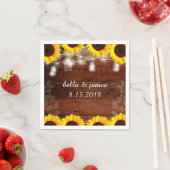 Landelijke kerstverlichting Zonnebloem papieren se Servet (Insitu)