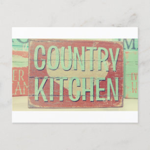 Landelijke Keuken Groene Cottage Briefkaart