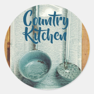 Landelijke Keuken  Ladles Ronde Sticker