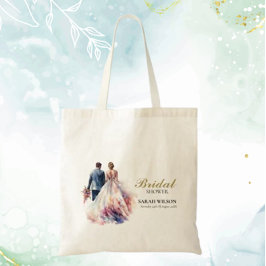 Landelijke Klassieke Boho Bloemrijke Bruidsdouche Tote Bag