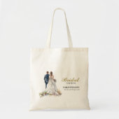 Landelijke Klassieke Boho Bloemrijke Bruidsdouche Tote Bag (Voorkant)
