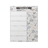 Landelijke Koe Afdrukmaaltijdplanner en -winkellij Notitieblok (Linkerzijde)