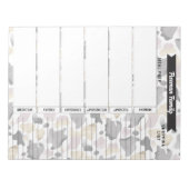 Landelijke Koe Afdrukmaaltijdplanner en -winkellij Notitieblok (Voorkant)