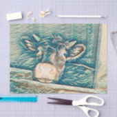 Landelijke Koe in Barn Rustic Blauwgroen bruin Boe Tissuepapier (Craft)