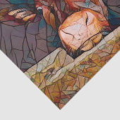 Landelijke Koe in Barn Rustic Funny Boerderij Mosa Tissuepapier (Detail)