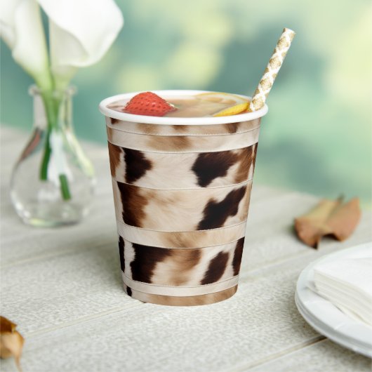 Landelijke koeienprint western country cowboy-fees papieren bekers (Insitu)