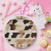 Landelijke koeienprint western country cowboy-fees papieren bordje (Feest)