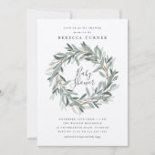 Landelijke krans babyshower uitnodiging (Voorkant)