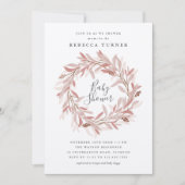 Landelijke krans babyshower uitnodiging (Voorkant)