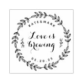 Landelijke krans 'Liefde is aan het brouwen' huwel Rubberstempel (Afrduk)
