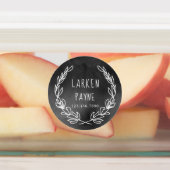 Landelijke krans schoolbord kindernaam waterdicht labels (Aangebracht)