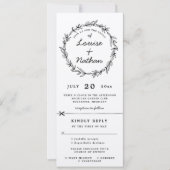 Landelijke krans trouwuitnodiging RSVP bijgevoegd Kaart (Voorkant)