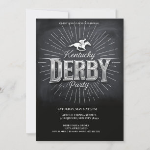 Landelijke krijtbord uitnodiging Kentucky Derby-fe
