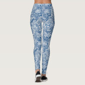 Landelijke kust wonen blauw leggings (Achterkant)