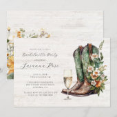 Landelijke Laarzen Bruisend Afscheid Van Het Leven Kaart (Voorkant / Achterkant)