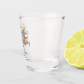 Landelijke laarzen en bruisende western bruidsfees shot glas (Rechts)