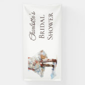 Landelijke laarzen western bruidsdouche banner (Verticaal)