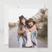 Landelijke laarzen zonnebloem bruiloft uitnodiging (Achterkant)