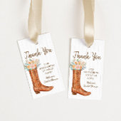 Landelijke Land Boots Bruidsfeest Bedankt Cadeaulabel