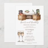 Landelijke Land Boots En Bruisende Trouw Brunch Kaart (Voorkant / Achterkant)