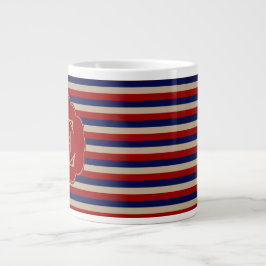 Landelijke land winter monogram grote koffiekop