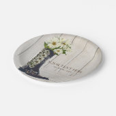 Landelijke landboot met madeliefjes bruidsdouche papieren bordje (Gekanteld)