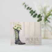 Landelijke landboot met madeliefjes Save The Date Aankondigingskaart (Staand voorkant)