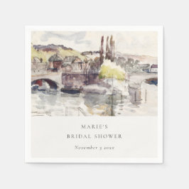 Landelijke landbrug bruidsmeisjesborrel aan de riv servet