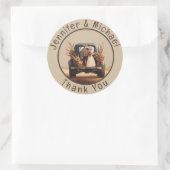 Landelijke landelijke bedank klassieke ronde stick ronde sticker (Tas)