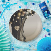 Landelijke landelijke boom- en licht moderne schuu papieren bordje (Feest)