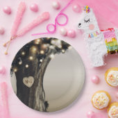 Landelijke landelijke boom- en licht moderne schuu papieren bordje (Feest)