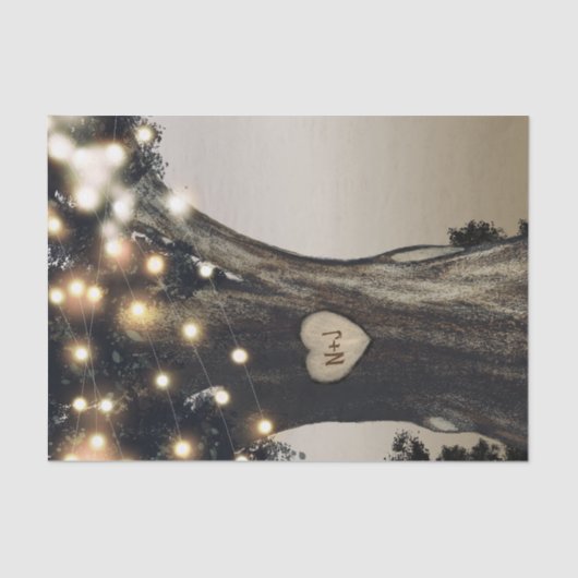 Landelijke landelijke boom- en licht moderne schuu tissuepapier (Voorkant)