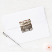 Landelijke landelijke bruiloft | Lichtslingers Vierkante Sticker (Envelop)