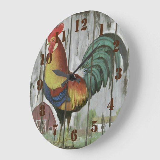 Landelijke landelijke haan boerderij keuken grote klok (Hoek)
