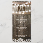 Landelijke landelijke huwelijksmenu menu (Voorkant)