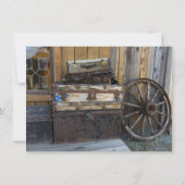 Landelijke landelijke huwelijksuitnodigingen met w kaart (Achterkant)