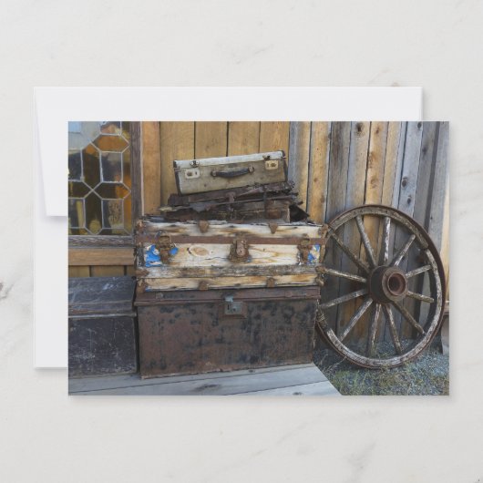 Landelijke landelijke huwelijksuitnodigingen met w kaart (Achterkant)