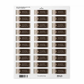 Landelijke landelijke jute kant & houten adreslabe etiket (Full Sheet)