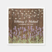 Landelijke landelijke lavendel bloemige lichten br servetten (Voorkant)