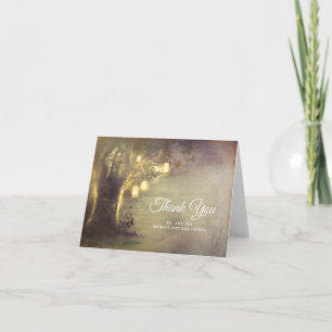 Landelijke landelijke liefdesboom bruiloft bedankt