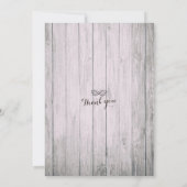 Landelijke landelijke liefdestouw jute kant schuur kaart (Achterkant)