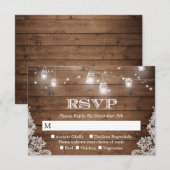 Landelijke landelijke Mason Jar-snoerlichten RSVP (Voorkant / Achterkant)