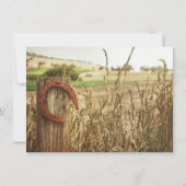 Landelijke landelijke omheining en hoefijzer Save Kaart (Achterkant)