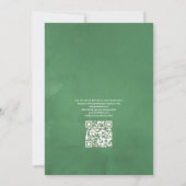 Landelijke landelijke schuur groen trouwfoto uitno kaart (Achterkant)